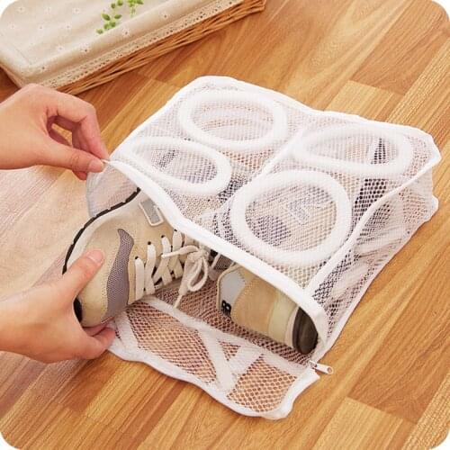 New Washing Machine Shoes Bag Travel Shoe Storage bags Portable Mesh Laundry bag Anti-deformation Protective Clothes Organizer