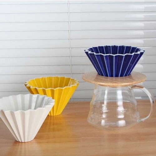 New Product Hand Brewed Coffee Filter Cup Coffee Filter Cone Drip Cup V60 Cyclone Coffee Filter Cup Barista Tools 1-4 Persons