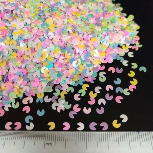 30g 4mm Pacman Sequins Nail Art Flat Loose Sequins Glitter Paillettes Wedding Craft Kids DIY Accessories Mix AB Colors
