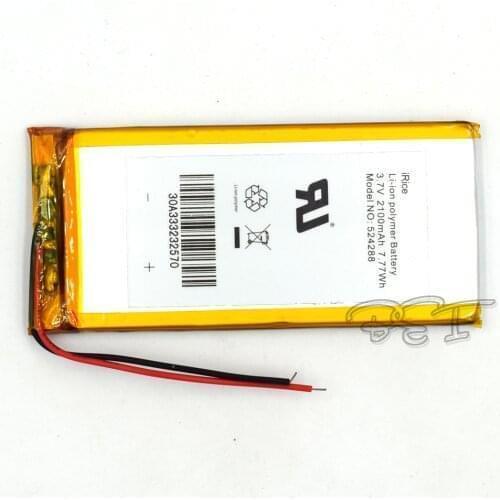5Pcs Rechargeable Li-Polymer Lithium Battery 3.7V 524288 2100mAh Battery With PMC For Toy MP3 MP4 GPS Speaker LED Light Camera