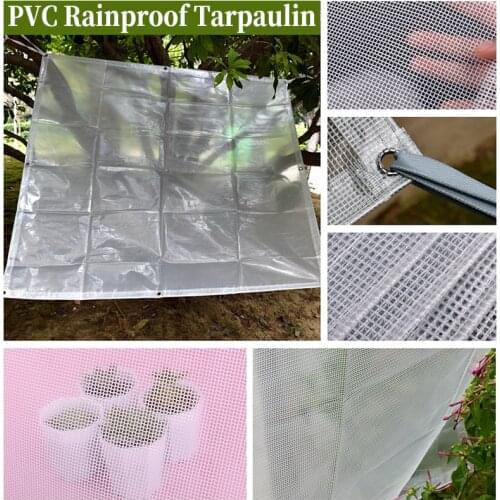Translucent PVC Rainproof Tarpaulin Terrace Balcony Flower Plants Awning Greenhouse Dustproof Waterproof Cloth Car Truck Canopys