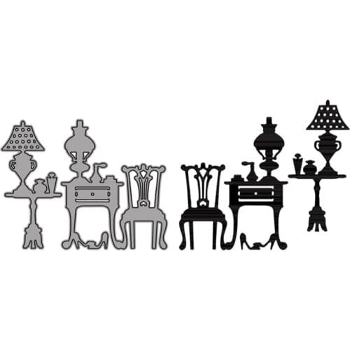 Cutting Dies Vintage Table Stool Stands European Style For DIY Scrapbooking Embossing Album Paper Cards Dies 2021 New