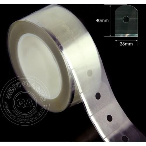 1000pcs/roll)Eyeglasses Lens Transparent Protective Stickers Square Anti-Skid Lenses Resistance Slip DAS Processing Resist Film