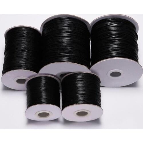 10m/lot 0.5-2.0mm Handmade Waxed Cotton Leather Cord Braided Rope Charms Pendant String Cord For DIY Jewelry Makings Findings