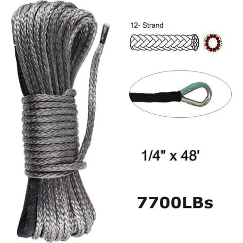 Synthetic Winch Line Cable 5 mmx15 m 7700LBs Winch ATV UTV