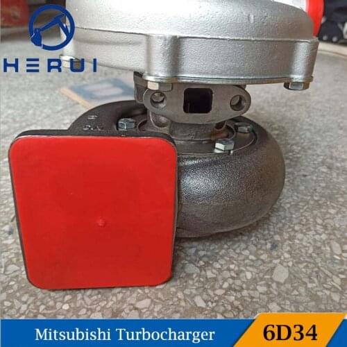 SK200-6E SK210-6E Excavator Turbo Turbocharger 49185-01031 ME440895 For Mitsubishi For Kobelco 6D34T Diesel Turbine