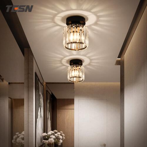 Aisle light simple modern crystal small ceiling light home entrance hallway light net red light luxury Nordic lamps