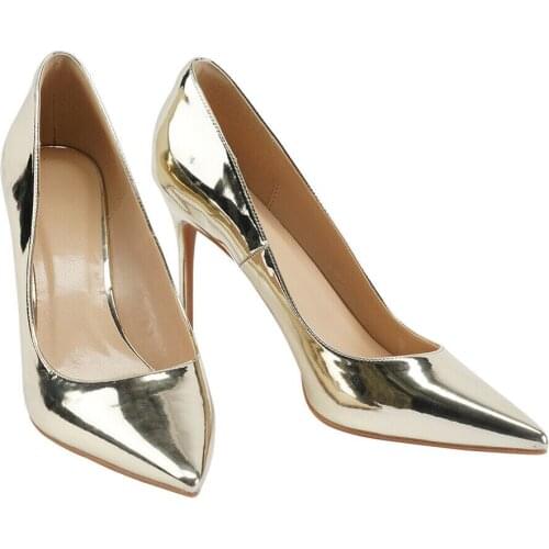 10cm Stiletto High Heels Fashionable Golden Silver Shiny Cosplay Shoes Suitable for Drag Queens and Transgenders