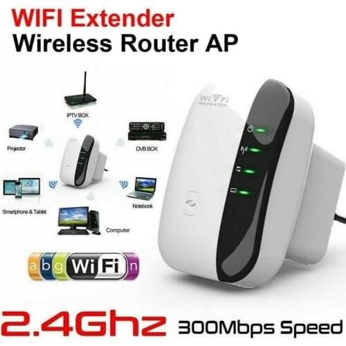 Extender Router Wi-Fi Signal Amplifier 300Mbps WiFi Signal Range Booster Wireless Internet Network Signal Booster Access Point