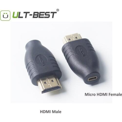 ULT-Best HDMI Adapter Micro HDMI female to HDMI male Adapter Converter Gold Plated Connector Cable for HDTV 1080P Digital Camera