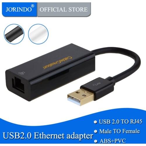 USB to Network Adapter, JORINDO Gold Plated USB 2.0 to 10/100 RJ45 Ethernet LAN Adapter Compatible MacBook,Windows 8.1 and More