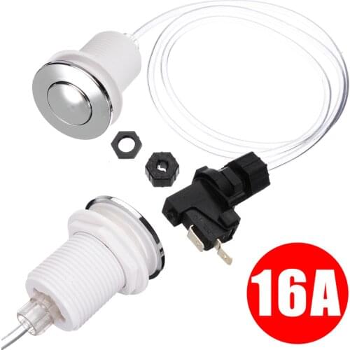 16A On Off Push Air Button Switch Jet Tool Set Bath Spa Tubing Kit Air Button Bathroom Switches Accessories