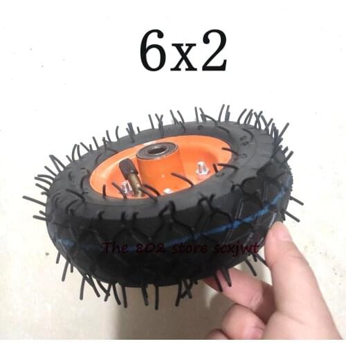 High performance 6x2 Tyre with Rim 6 Inch Pneumatic Wheel Tire Pump Trolley Cart Wheel Roller Caster Wheel Caster
