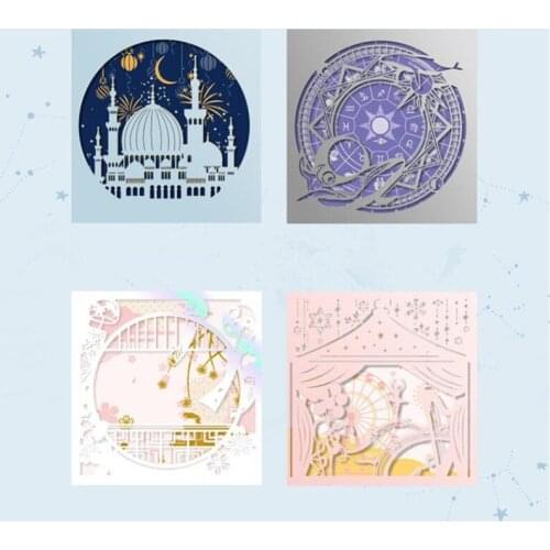 1set Exquisite Paper Envelopes Sticker Bronzing Greeting Card Inside Page Hollow Art Thanksgiving Message Invitations Postcard