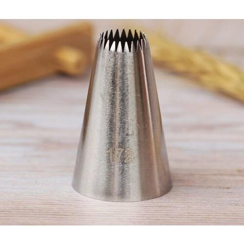 #172 Medium Size Cream Nozzle Cake Decorations Icing Piping Pastry Tips Cupcake Bakeware Tools Fondant Cookies Tools