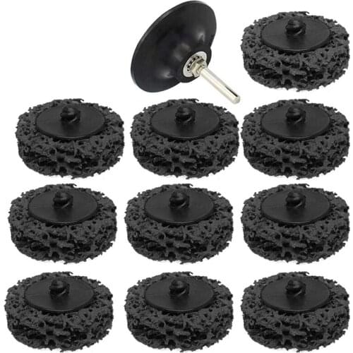 2 Inch Cleaning & Stripping Quick Change Sanding Disc Remove Paint Rust and Oxidation 10Pcs Disc + 1Pcs Disc Pad Holder