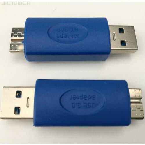 300pcs/lot USB 3.0 Type A Male to USB 3.0 Micro B Male Plug Connector Adapter USB3.0 Converter Adaptor AM to Micro B Blue