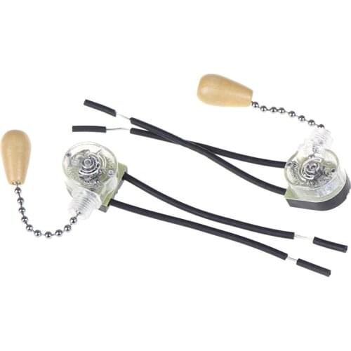 4pcs/Lot 3A/250V Wall Light Pull Switch Home Ceiling Fan Lamp Universal Pull Chain Cord Switch Set Replacement Tools