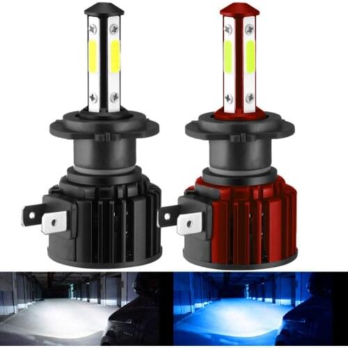 4 Sides 10000LM H7 Led H8 H11 9005 HB3 9006 HB4 Turbo Led Headlight Bulbs 6000K White 8000K blue 12V Auto Car Lights Fog Lamp