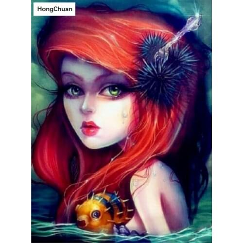 5D DIY diamond painting cross stitch anime beautiful girl needlework home decoration square/round mosaic diamond thorn show gift