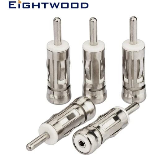 Eightwood 5PCS Car Aerial Adapter Antenna Plug Adapter ISO to DIN 41585 Adapter Aerial Adapter Digital Radio DAB+ AM/FM in stock