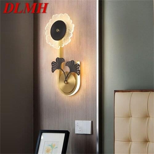 DLMH Nordic Creative Wall Sconces Copper Lamp Modern Luxury LED Crystal Light For Home