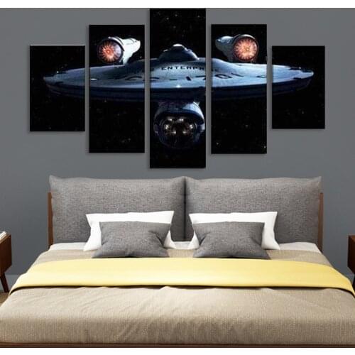 Canvas Wall Art Pictures HD Print Poster 5 Pieces New Star Trek – Movie Framework Canvas Painting For Living Room Boy Bedroom