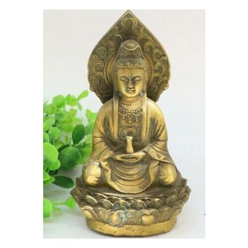 Chinese antiques Brass western three saints Guanyin Bodhisattva ornament