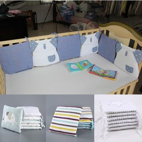 6pcs Baby Room Crib Bumper Set Cartoon Cotton Pillow Cushion Infant Crib Fence Protector Bed Bumpers Baby Room Decor 30*30cm