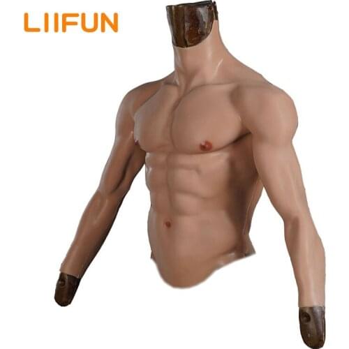 Muscle Suit Fake Belly Muscle Mens Chest Crossdresser Macho Realistic Silicone Artificial Simulation Pectoralis Beer Clothing