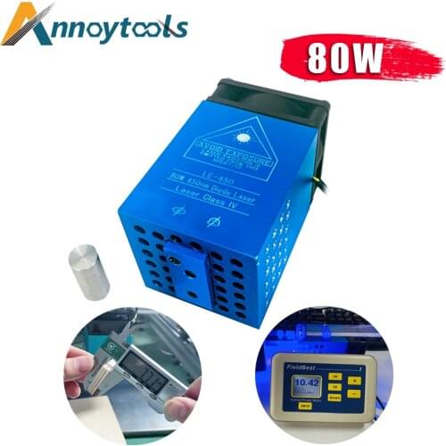 450nm 80W Laser Module Fixed Focus laser head laser cutting tool Blue Light Laser engraver, compressed spot technology