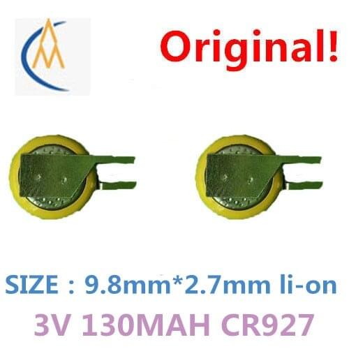 CR927 3 v 130 mah lithium-ion battery button with high capacity memory storage information time to welding circuit board welding