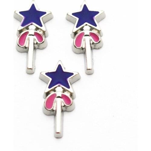 New Arrival 10pcs/lot magic wand floating charms charms living glass memory lockets diy jewelry