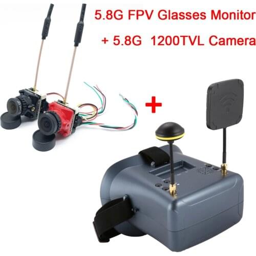 New FPV VR Glasses With DVR auto-searching 5.8G 40CH FPV Goggles HD brightness LCD 2000mA and 25/100/200mW transmitter camera
