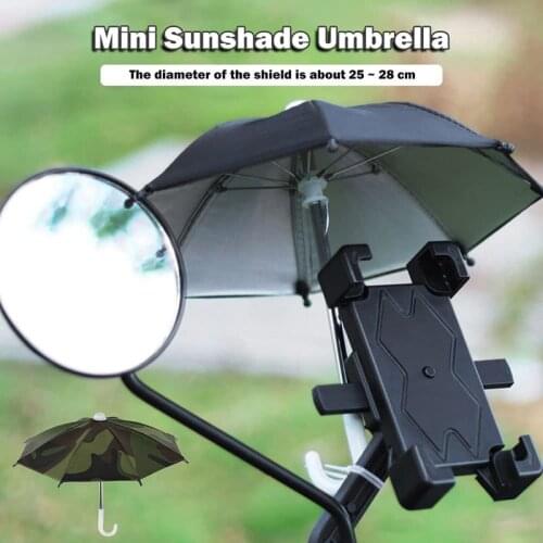 Mobile Phone Umbrella Motorcycle Stand Waterproof Windproof Prevent Sun Portable Mini Umbrella Riding