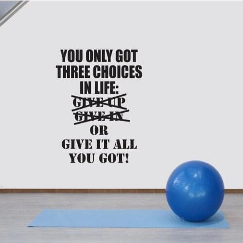 Drop Shipping GYM Wall Sticker Home Decoration Accessories For Living Room Kids Room Wall Decoration Murals