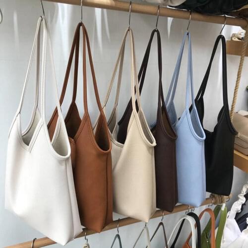 Women Vintage Shoulder Bag Designers PU Leather Handbags Female Luxury Top-handle Hobo Bags Fashion Brand Large Capacity Totes