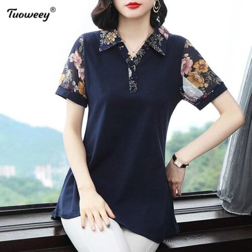 2021 Women Spring Autumn Style plus size Chiffon floral t Shirts Lady Casual Loose Style Long Sleeve V-Neck Chiffon Blusas Tops