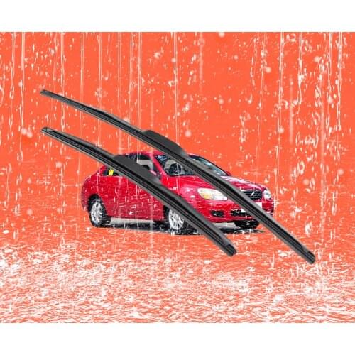 2 pcs Front Windshield Bracketless Wiper Blades Set 24"+16" Fit for Kia Cerato