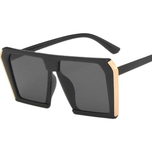 2021 in Europe and the trend of ins glasses box edge retro sunglasses fashion sunglasses for women