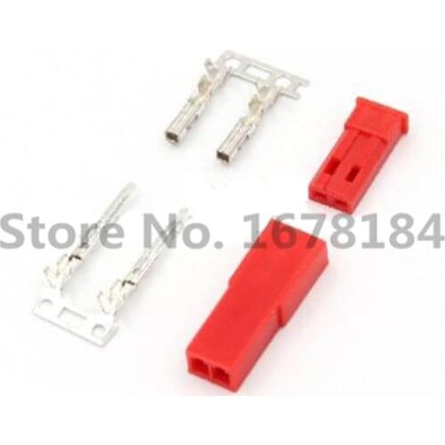 50Sets Red/White JST-2P JST Connector Plug 2pin Female Male And Crimps RC Battery Connector For Auto,E-Bike,Boat,LCD,LED IC