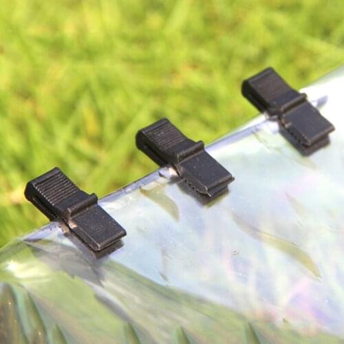 50Pcs Greenhouse Film Clip Shade Cloth Fix Clamp Plastic Film Buckle Clip Grape Shelter Greenhouse Film Clip Garden Supplies