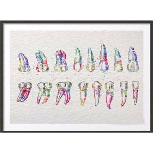 Diamant Mosaic Diy Diamond Painting Abstract Tooth Original watercolor Square Diamond Embroidery sale Wedding DecorationZP-2632