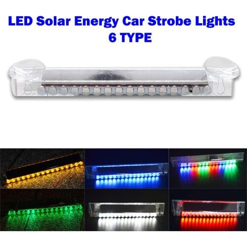 Car External Lights Wireless Car LED Alarm Lights Car Solar Flashing Low Trailer Rear Warning Light Side Marker Indicator Light