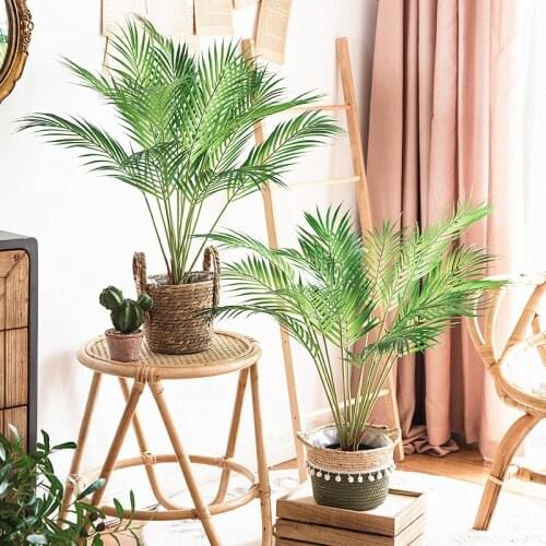 80-95CM Large Artificial Palm Tree Green Crafts Plant Plastic Monstera Leaf Indoor Decoration Garden Living Room Christmas Decor