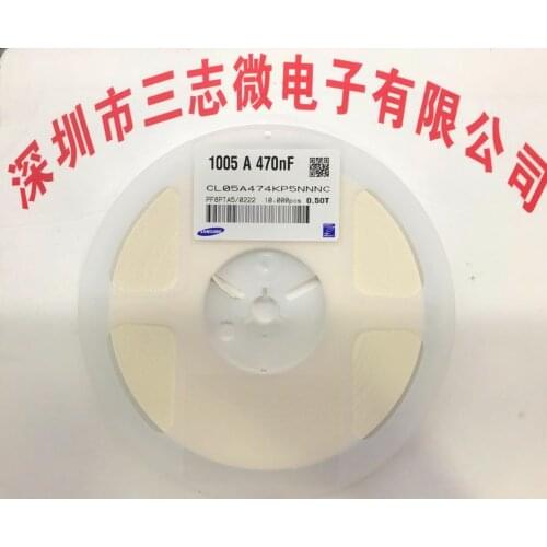 CL05A474KP5NNNC CAP CER 0402 470nF 474K ±10% 10V X5R Ceramic Capacitor 10000pcs Ceramic Capacitor