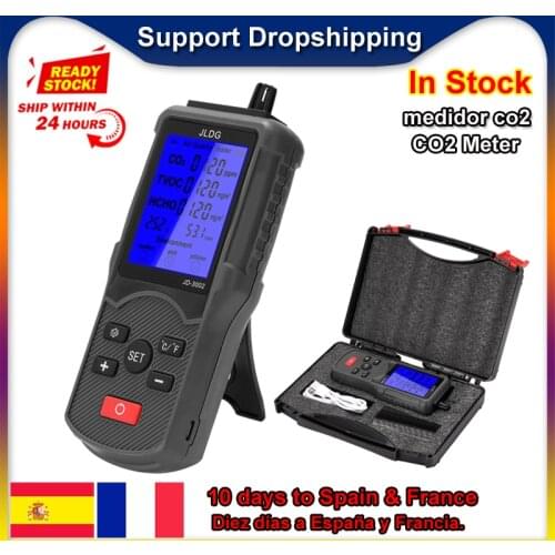 CO2 Meter medidor co2 Detector Air Quality Monitor Gas Detector TVOC Meter Gas Analyzer Temperature Humidity Measuring Device