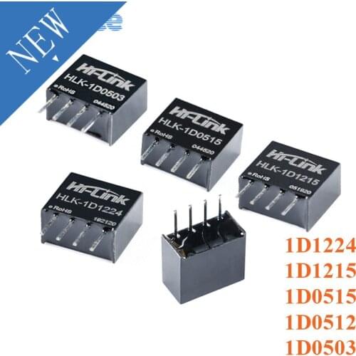 DC-DC 5V to 3.3V/12V/15V 12V to 15V/24V 1W Non-regulated Mini Isolation Switch Power Supply Module 1D1224/1215/0515/0512/0503