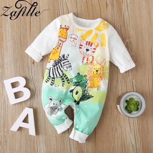 ZAFILLE Cartoon Tiger Romper Baby 2021 Infant Clothes Spring Autumn Newborn Baby Boy Clothes For Baby Boy Overalls For Kids