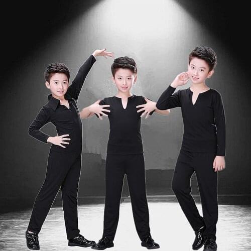 2020 News Boy Kids Latin Dance Dress Top Pants Suit Rumba Samba Ballroom Professional Children Dance Costume Clothes for Dancing